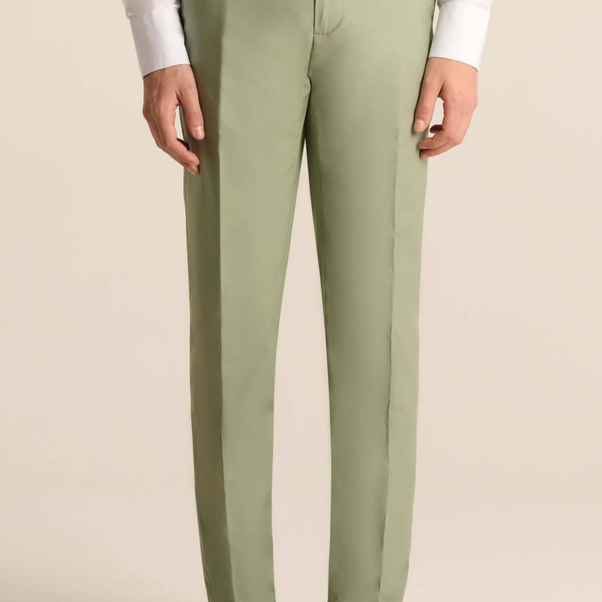 Pantaloni da abito taglio sartoriale verde
