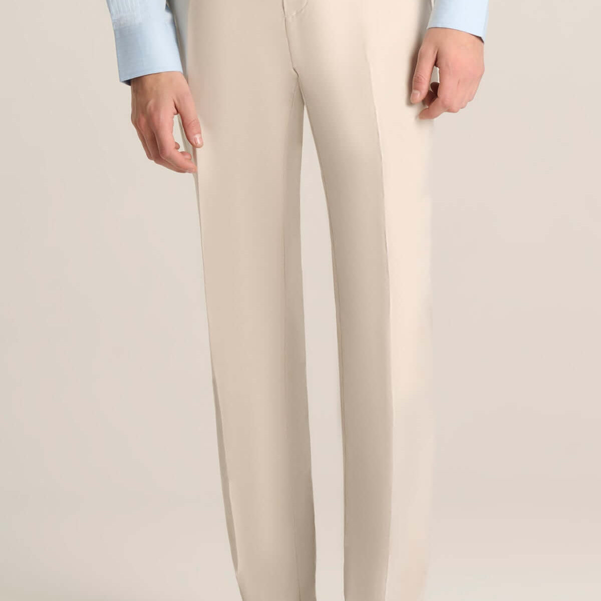 Pantaloni da abito taglio sartoriale beige