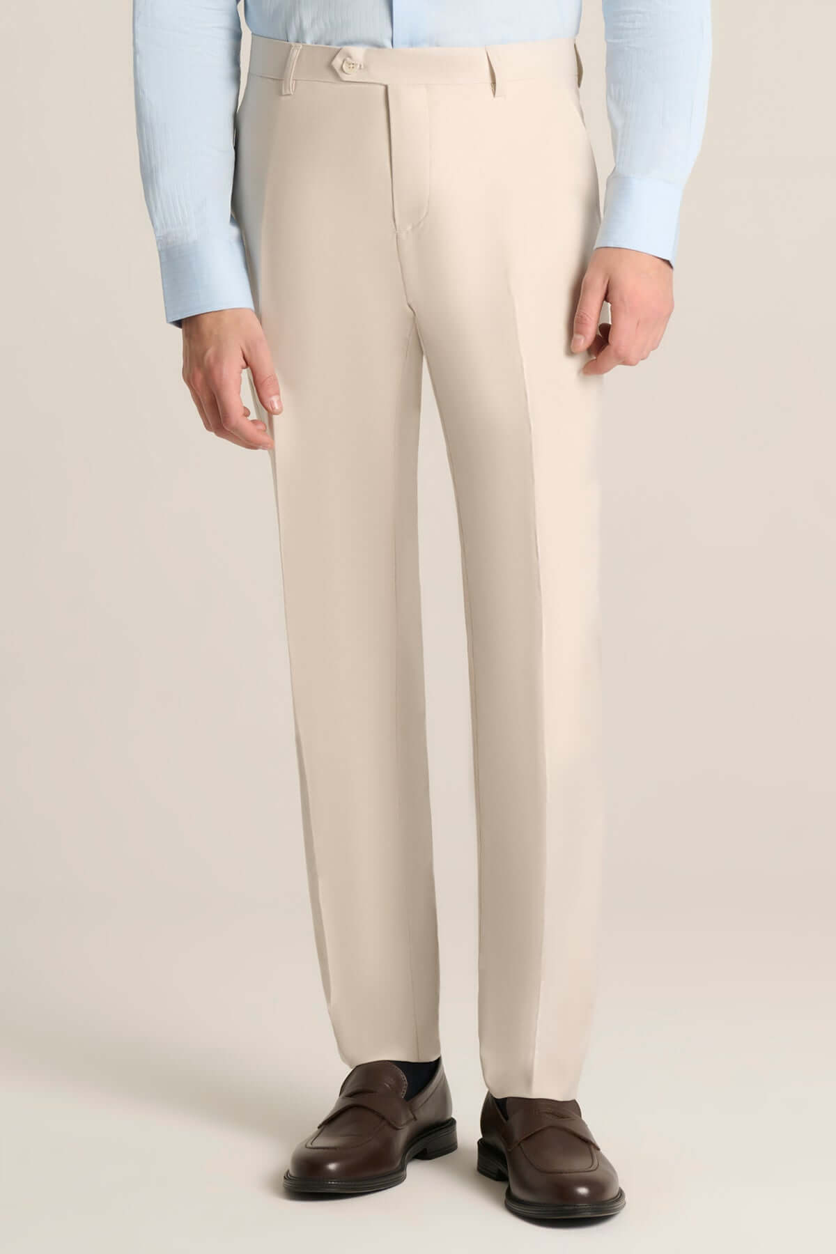 Pantaloni  da abito taglio sartoriale beige